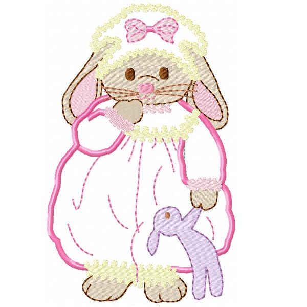 Baby bunny  mcg embroidery