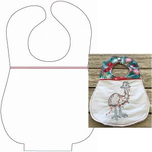 Plain bib in hoop (Large - two fabrics)