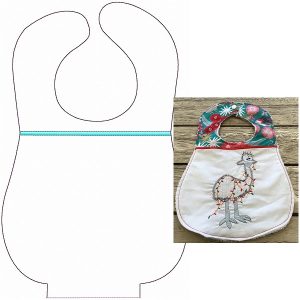 Plain bib in hoop (Medium - two fabrics)