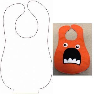 Plain bib in hoop (Small)